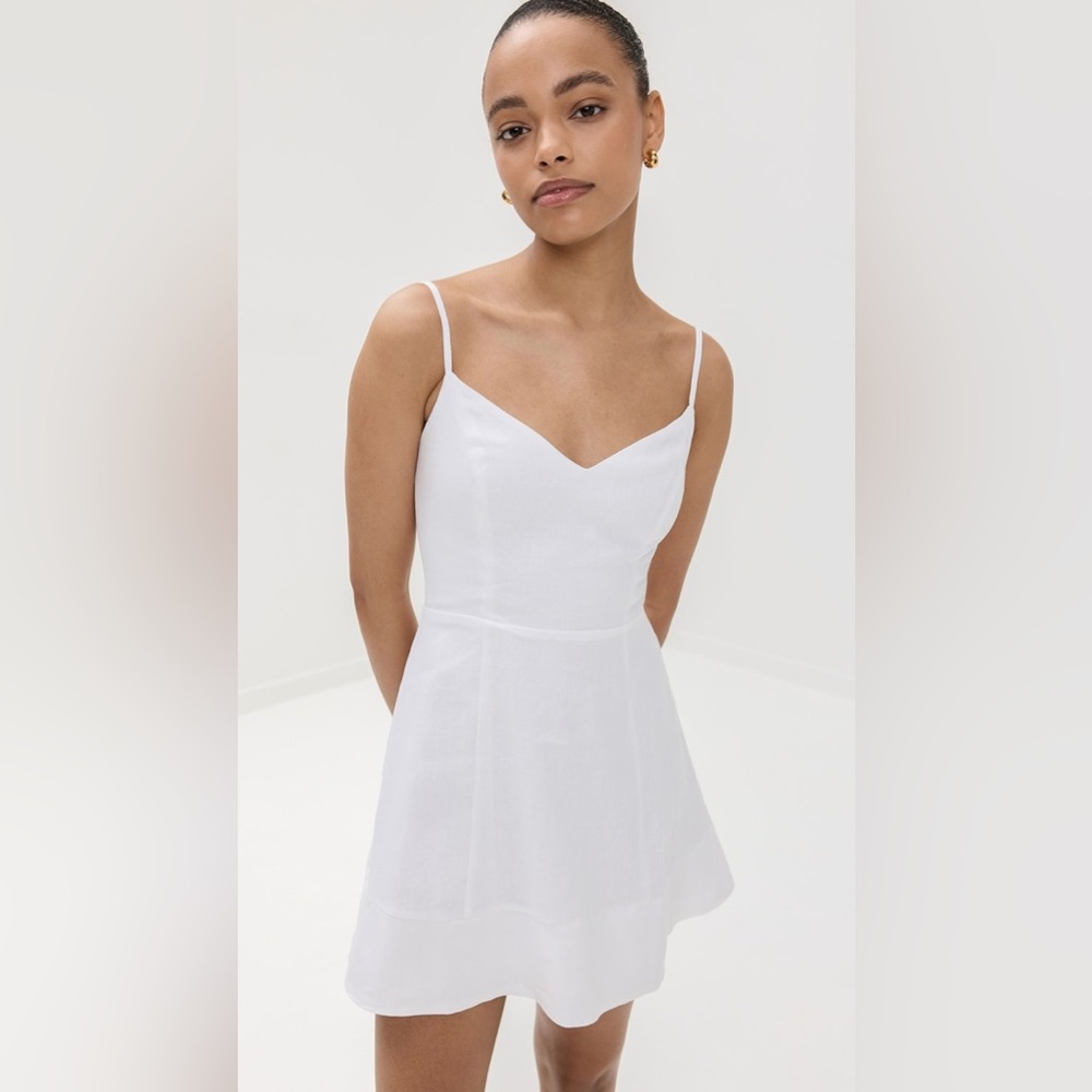 Reformation White Spaghetti Strap Dress